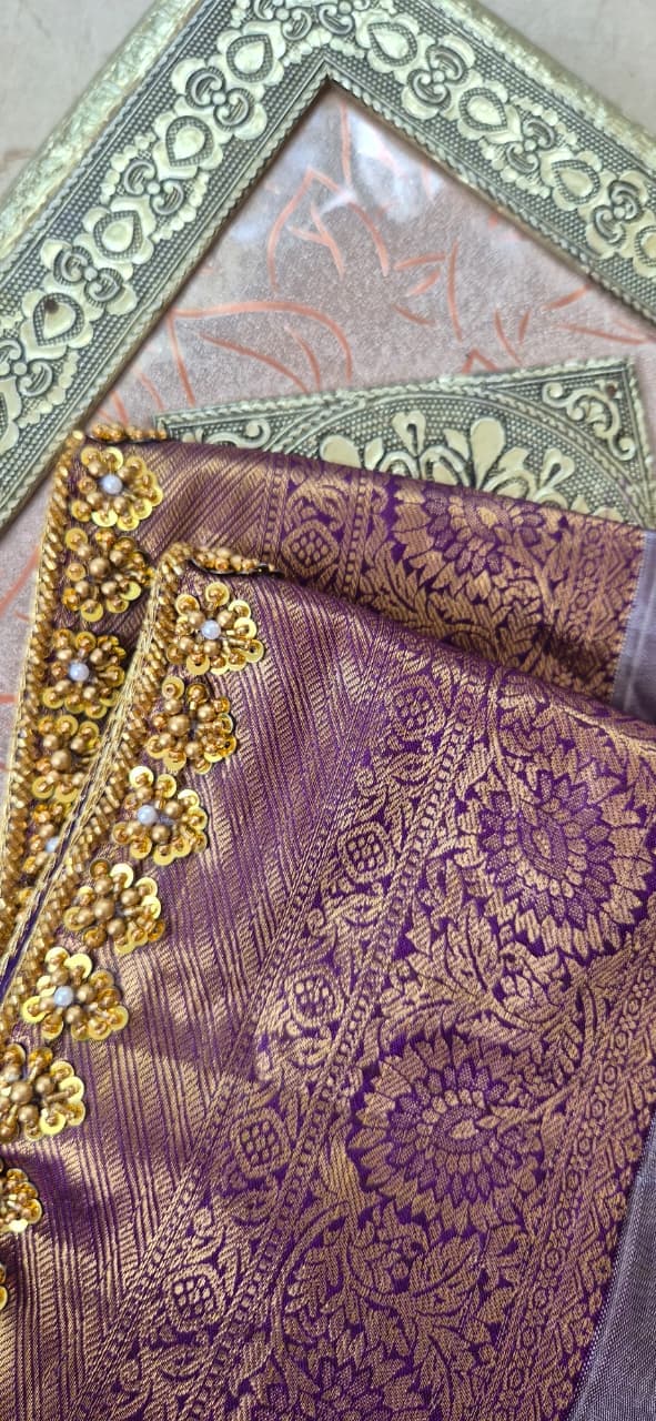 Heritage Mustard Zardosi Blouse