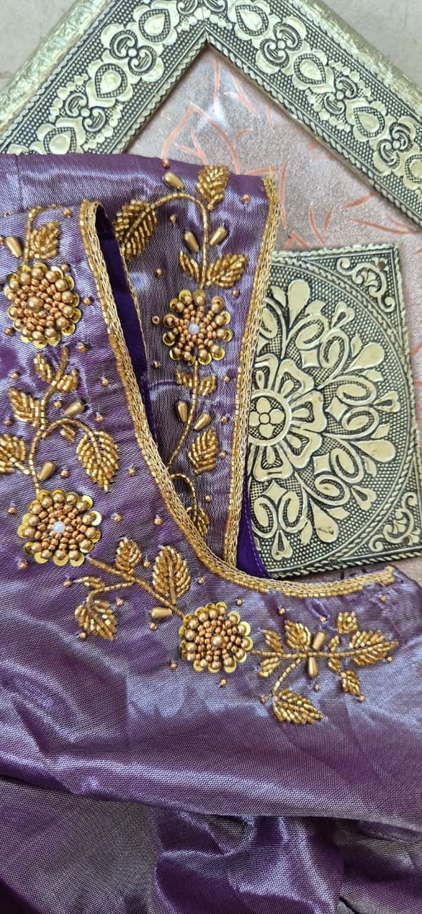 Heritage Mustard Zardosi Blouse