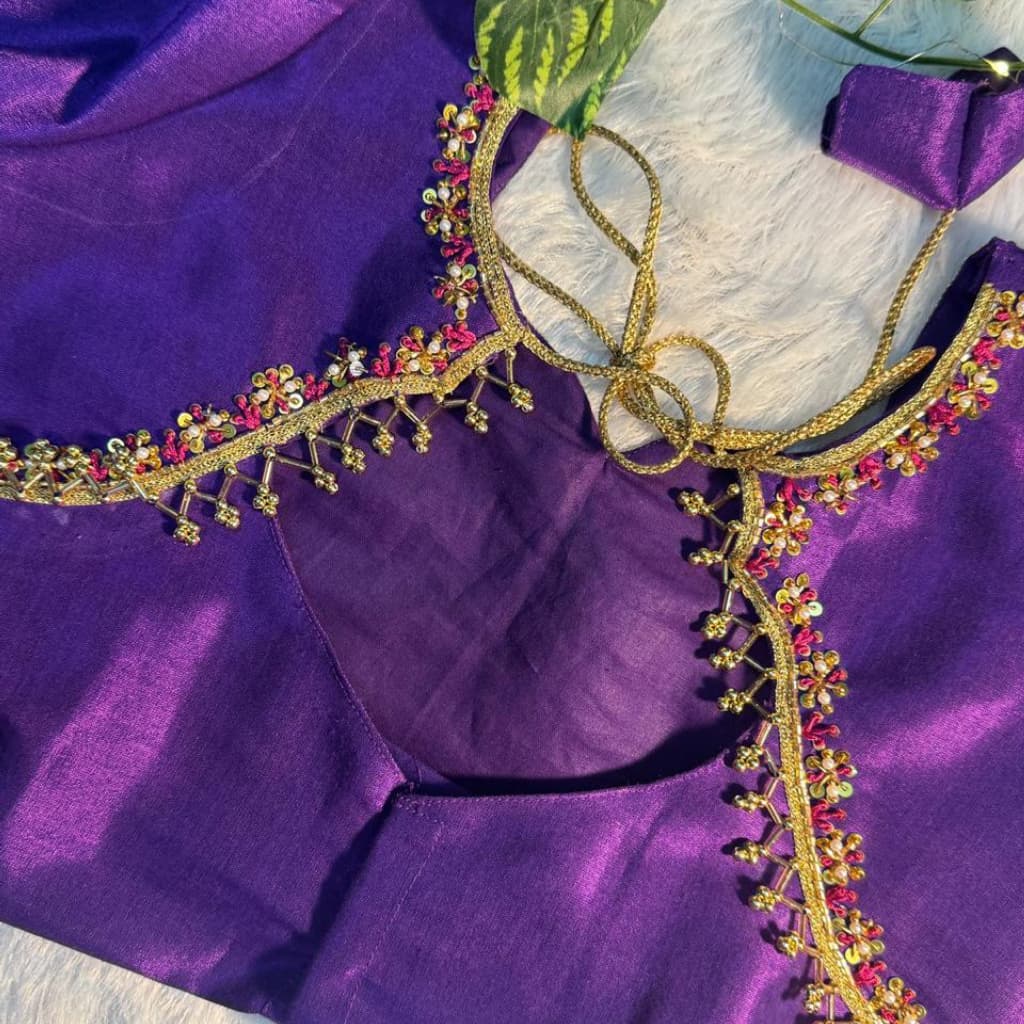 Royal Orchid Designer Blouse